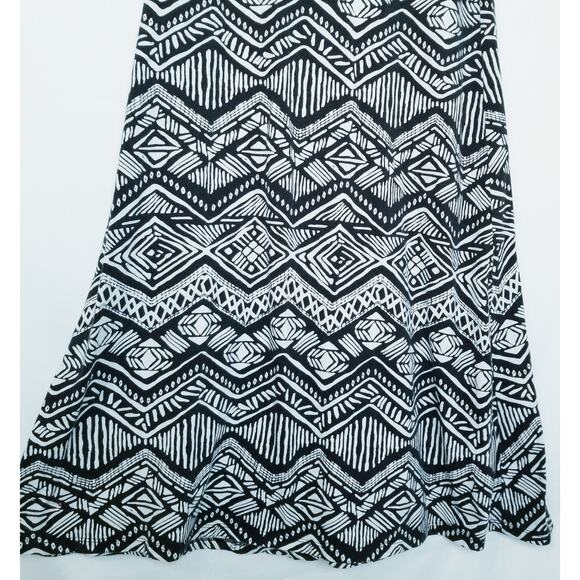 Forever 21 Black & White Roll Top Waist Maxi Length A-Line Skirt Size S - Picture 2 of 10